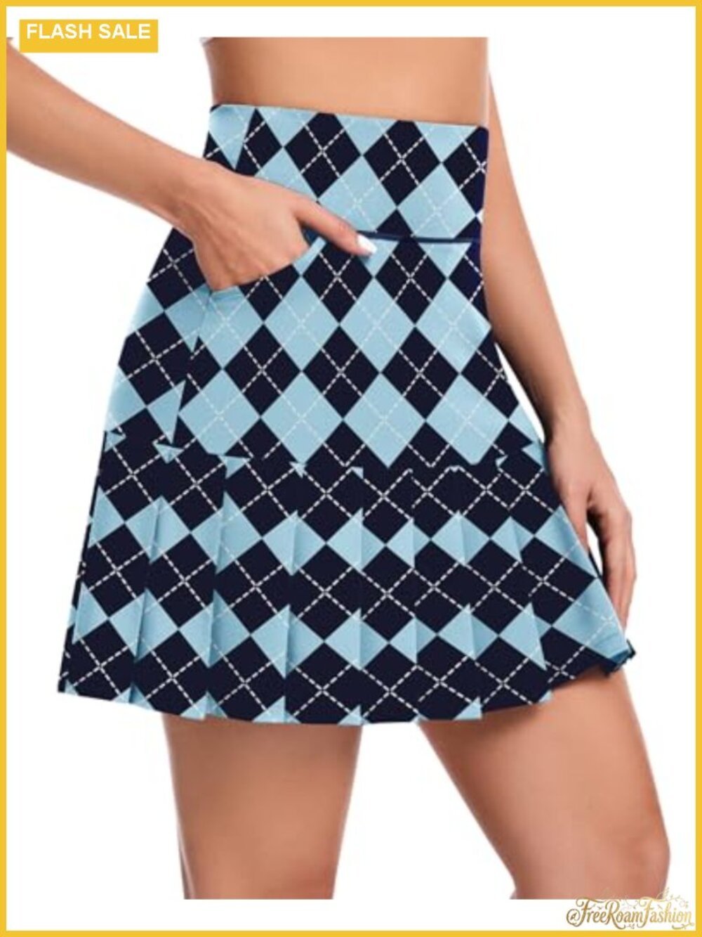 Women's High Waisted Pleated Tennis Skort Golf Skirt with Shorts Pockets